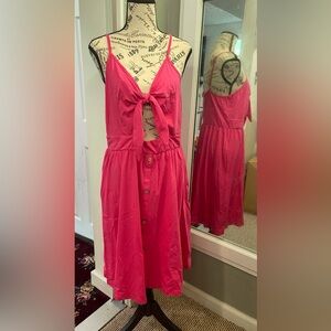 Elegant Pink Sleeveless Dress